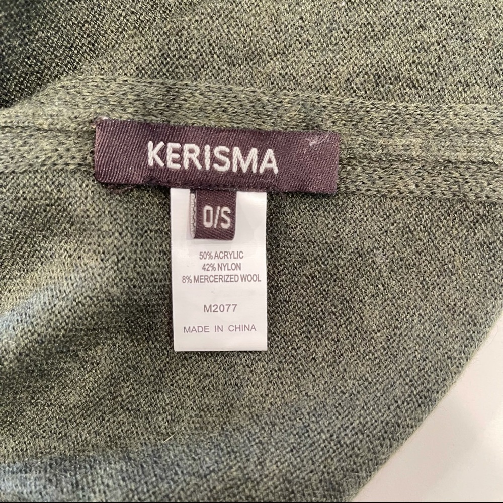 NWOT Kerisma army green shawl/poncho - Picture 5 of 9